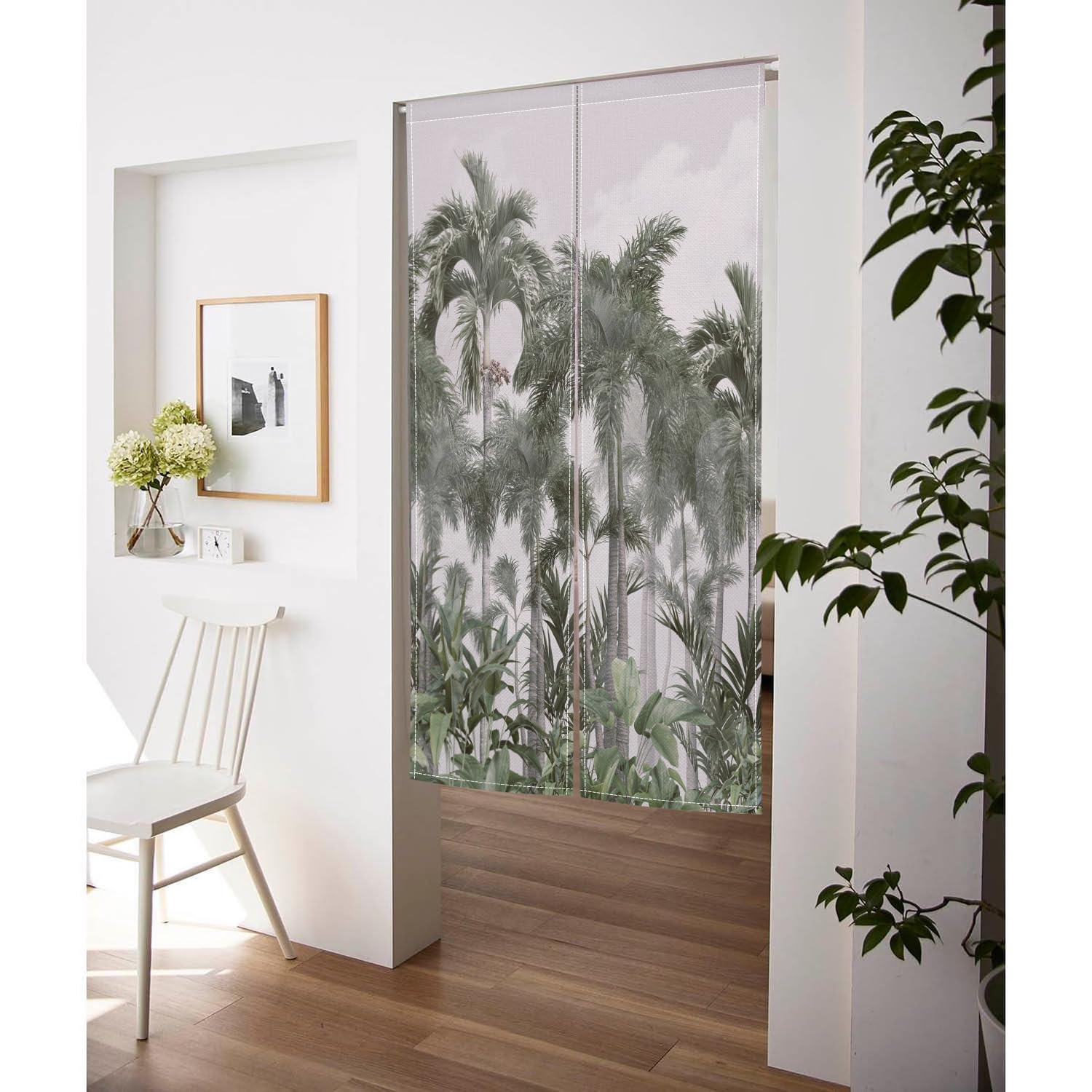 樹々柄ののれん のれん インテリア